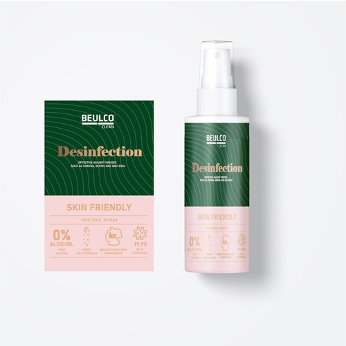 Create a new modern and ecological product label for our disinfectant.  Be brave, risky and provocative Design by ZaagDesign