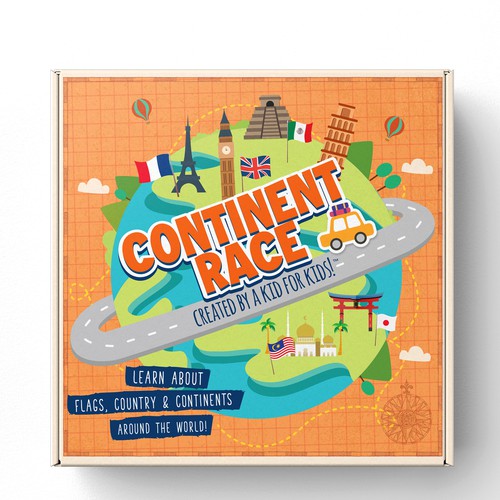 Continent Race - Kids Game -  Learn about the World! Design réalisé par Holiday26