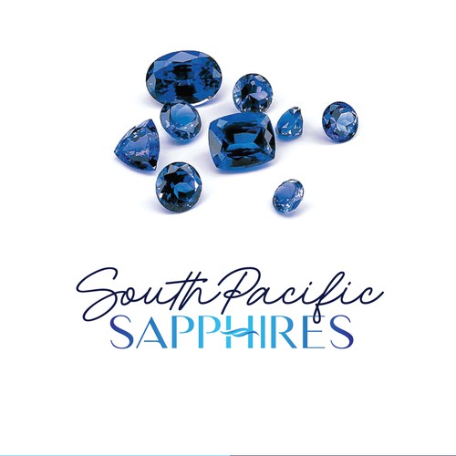 Logo for fine jewelry collection created with multi colored (Blue, Green, Parti) AUS sapphires Design by PXRon