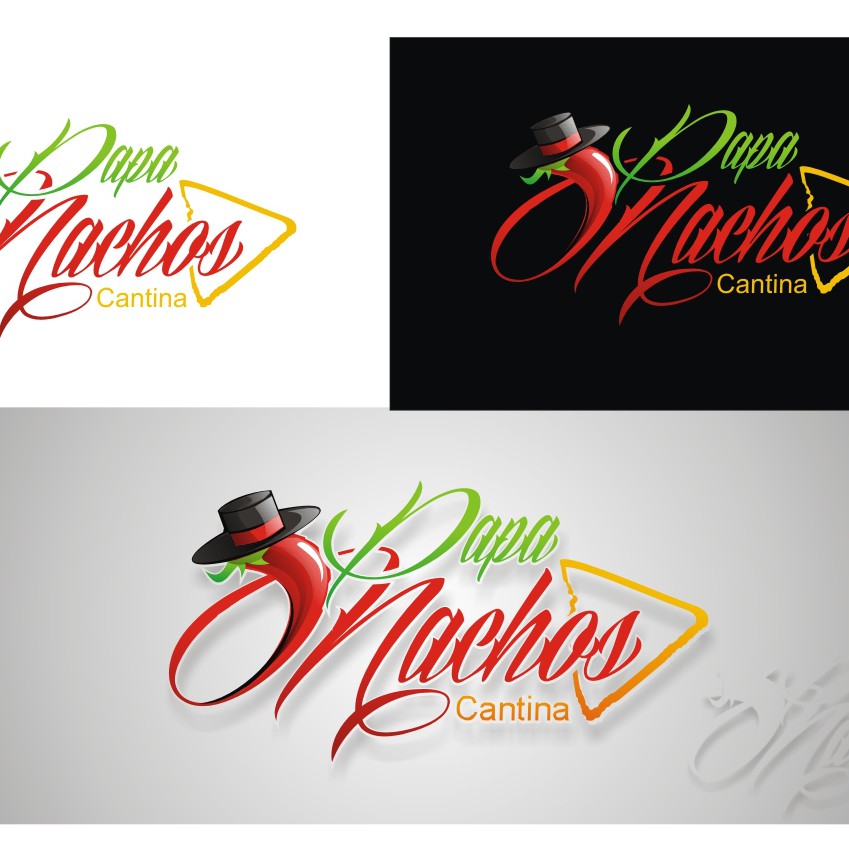Catering logo with the title 'Papa Nacho's Cantina'