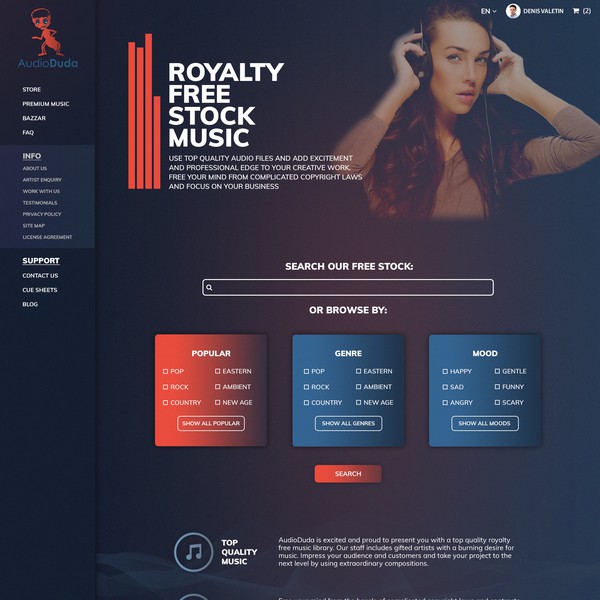 Royalty Free Stock Music Website