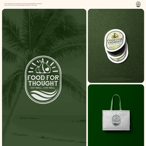 Fresh, Playful Island-Inspired Logo for Food For Thought – Organic Café & Market in the Florida Keys Design by norzone