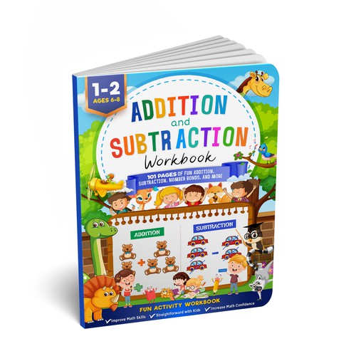 Fun design for kids math workbook Design von saffran.designs