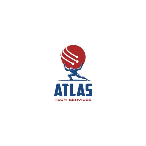 Guaranteed-  Create a logo and branding concept for Atlas Tech Services Design by BAY ICE 88