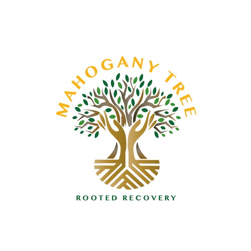 Mahogany Tree, Rooted Recovery.  Grow into new life! Design by TaSereda
