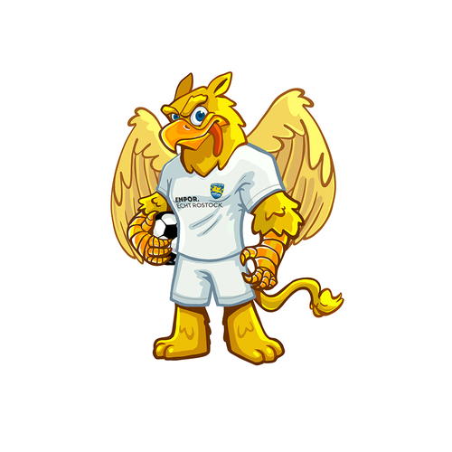 Maskottchen-Design für einen Handballverein für sportaffine Zielgruppe - Mascot design for a handball sportsclub - Design by Nyaba