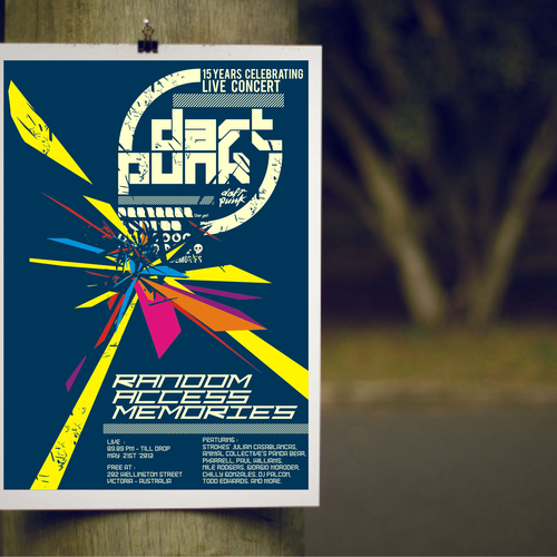 99designs community contest: create a Daft Punk concert poster デザイン by DLVASTF ™
