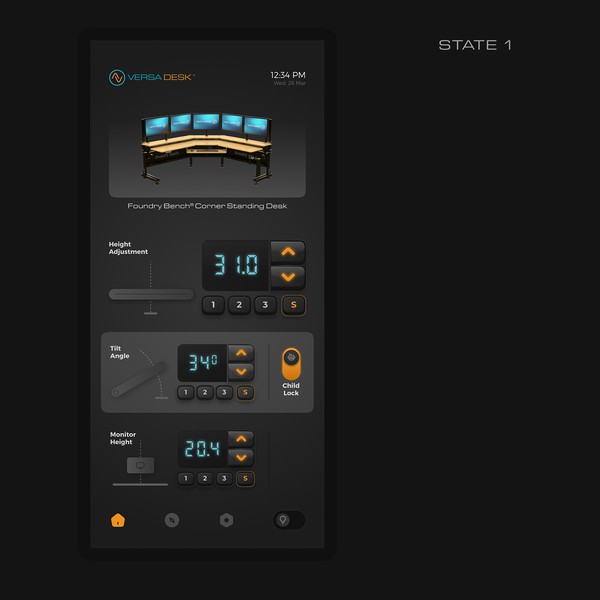 Main screen for VersaDesk App