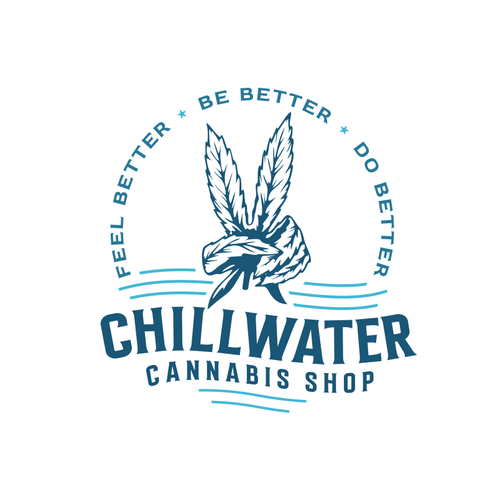 Chillwater Cannabis Shop Logo - Calm the Noise, Find Your Better Design by AngkolJo