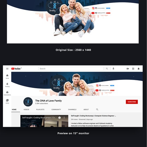 Design Take on this family task and help my YouTube family Channel get started. por Jenabs