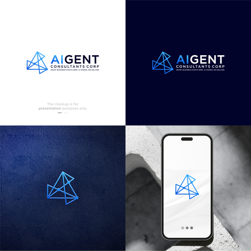 AI Agent Company: Appealing to small to medium sized businesses. Design by saugi
