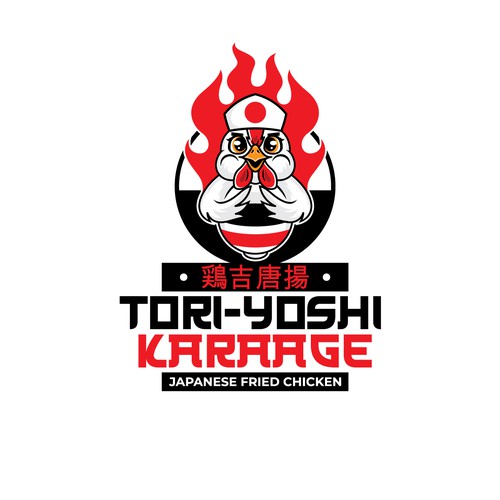 Fun Japanese Fried Chicken Restaurant Logo to Appeal to University-Aged Late Night Diners Design by PixelMan99