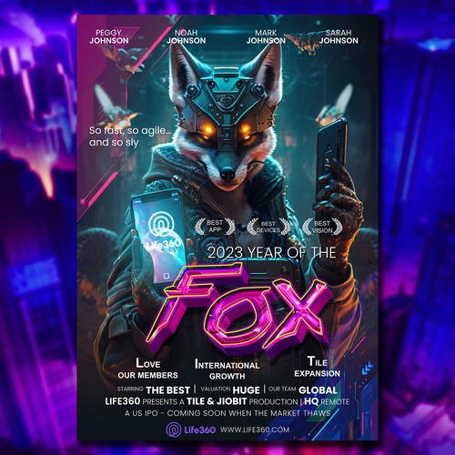 Life360 2023 Year of the Fox Poster Design by Rockinrule