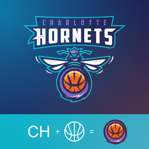 Community Contest: Create a logo for the revamped Charlotte Hornets! Design by DSKY
