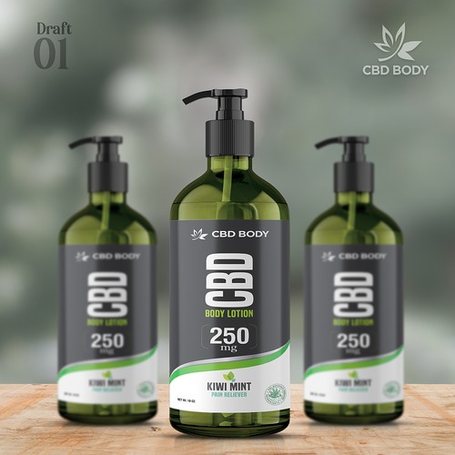 CBD Body Lotion Label Design Contest Design by Manoj Gajjar