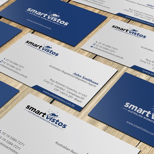 We need a great and creative business card for an Australian Migration Agency. Design by conceptu