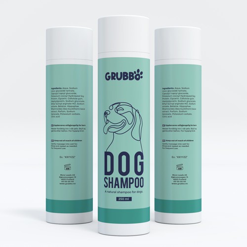 Design label for dog shampoo-ontwerp door interaksi