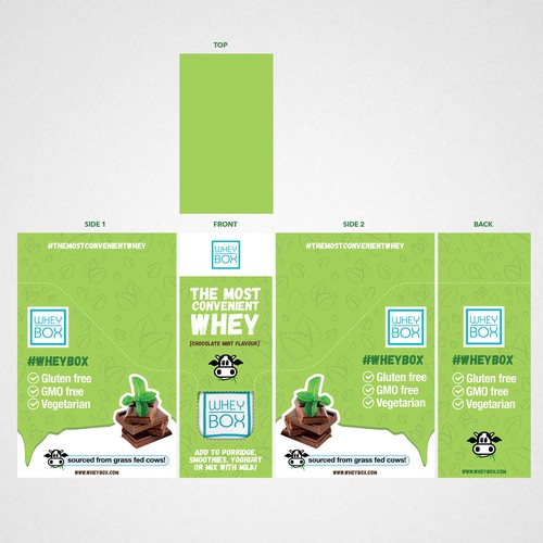 Design a retail case for our whey protein sachets Design by ikoniske™