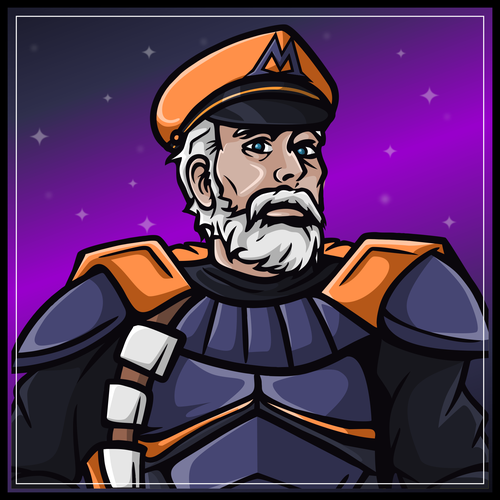 Design a commander character for our browser-based game Réalisé par Runfitri