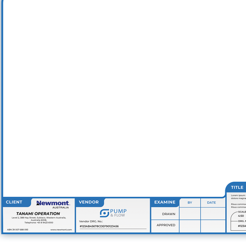 Title block for technical drawings Design by designnik