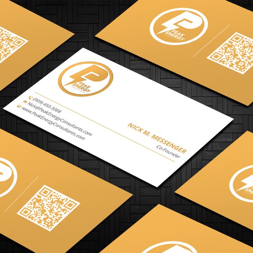 Modern Business Card Design for Electric Energy and Solar Company Design by Taaiebah