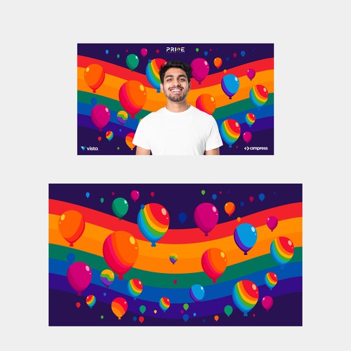 Virtual backgrounds for PRIDE month (multiple winners) Design by Pawan Kumar Droch