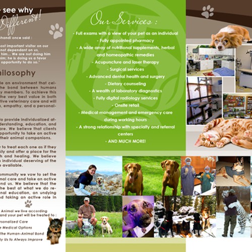 Help us re-brand Boulder's Natural Animal Hospital with a NEW BROCHURE!! Ontwerp door Flamerro