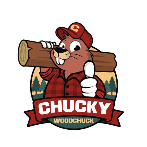 Logo for Chucky Woodchuck Wood Creations Logo design contest