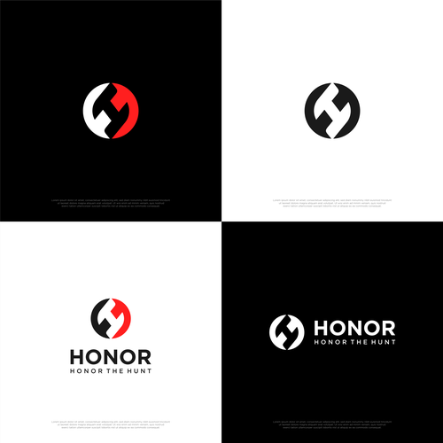 Design a masculine logo for HONOR HUNTING.com-ontwerp door blue09