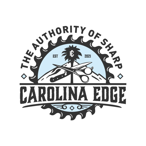 A retro / edgy logo for a mobile sharpening service called Carolina Edge Design by sikelwesi