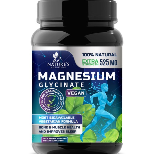 Natural Magnesium Glycinate Design needed for Nature's Nutrition Design by Wfemme