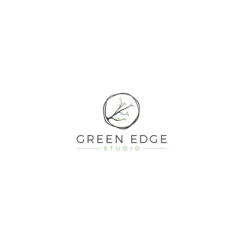 Design a nature-focused logo for Green Edge Studio, a sustainable landscape design start-up. Design by albert.d