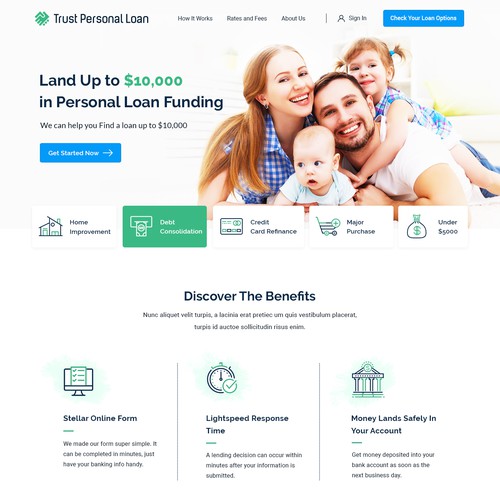 Tribute Personal Loan Design by Gendesign