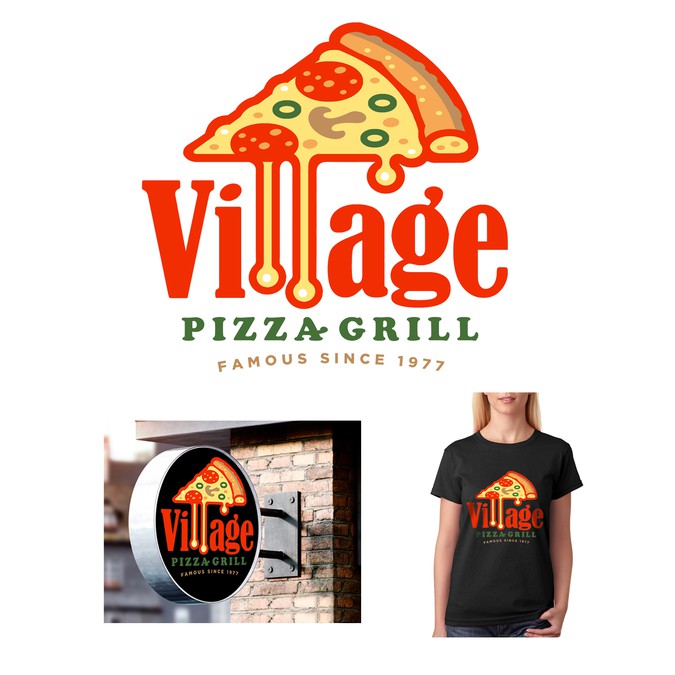 VILLAGE PIZZA GRILL needs a powerful new logo that stands out. Logo