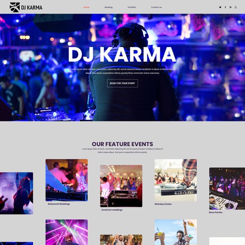 dj karma - playing good music since 2007 Design by Digitechtic