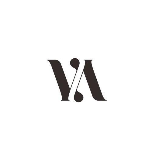 VA Monogram Logo for All Over Print Design by Arganesia