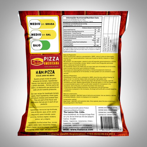 Design Something Cool Nice for our Mini  Pizza´s  Plastic Bags Packing. Design by Nirmana92