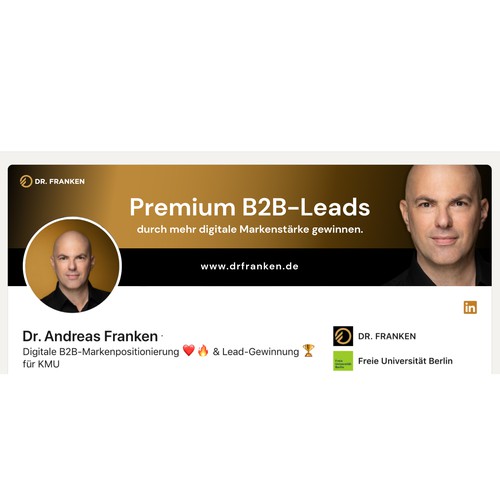LinkedIn Header Image | B2B digital brand positioning and lead generation consultant Design by Anturium