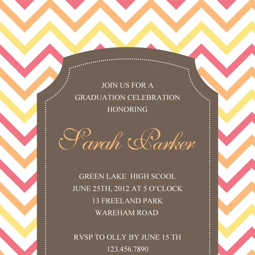 Designs | Picaboo 5" x 7" Flat Graduation Party Invitations (will award ...