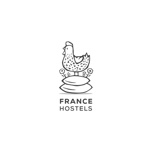 Create a corporate identity for a new french hostel operator Design by Desana