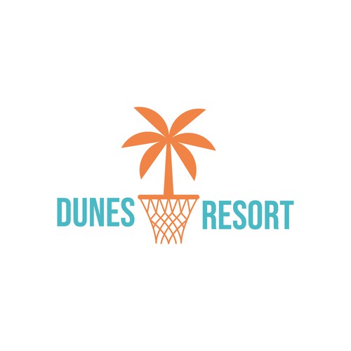 DUNESRESORT Basketball court logo. Design by Fast Studio⚡