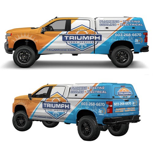 Hvac truck wrap Design by Rockyman