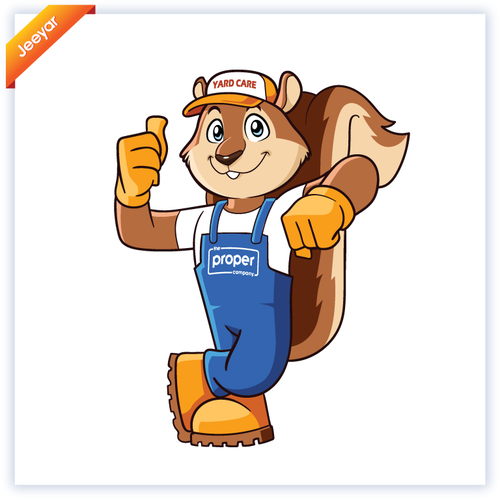 Friendly Squirrel Mascot Design by JEEYAR