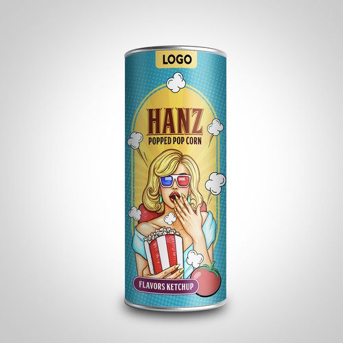 Diseño de Premium Quality Popped Pop Corn Packaging de sougatacreative