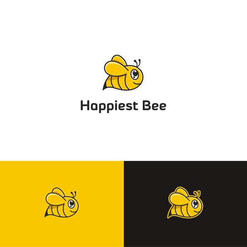 Design a cute, happy logo for Happiest Bee. Design réalisé par PicSee