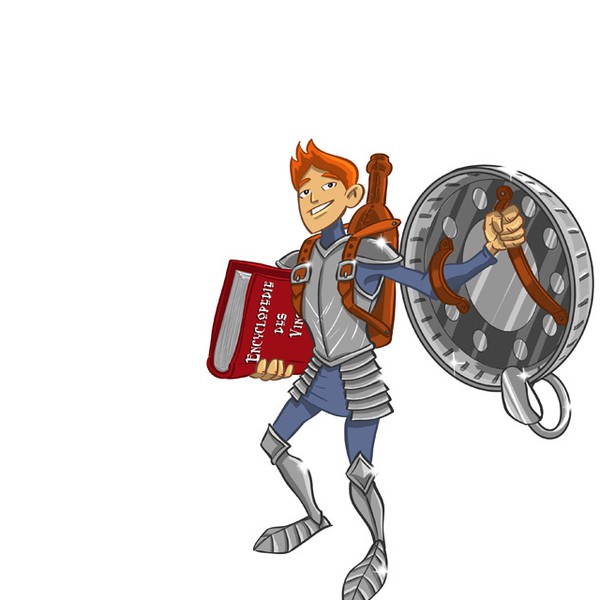 Design by jspoli.com titled "illustration de 5 personnages fantastiques reliés au monde du vin"