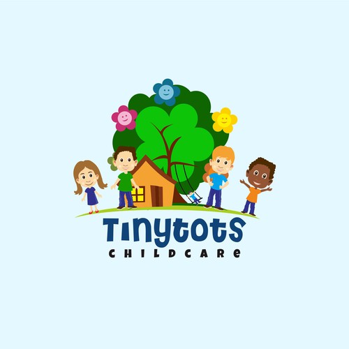 Colorful and playful logo for my in-home daycare. I would like to see kids playing and learning . I have kids 6 month up Design by YazinDesign