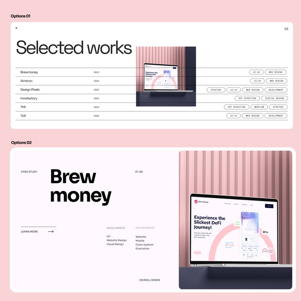 Brew Money Web3 website design