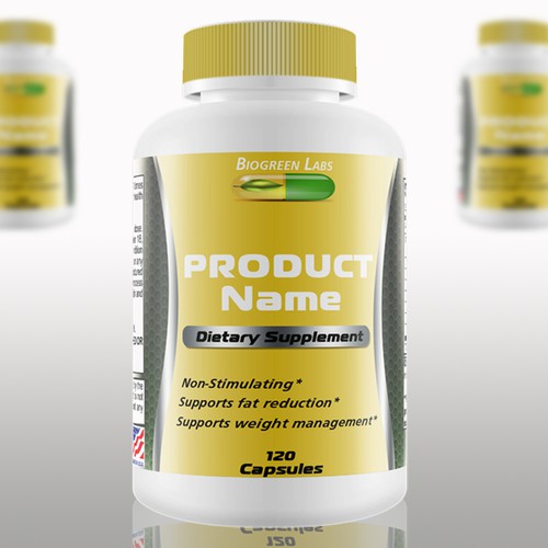 Modern health supplement label design Design by LSDdesign