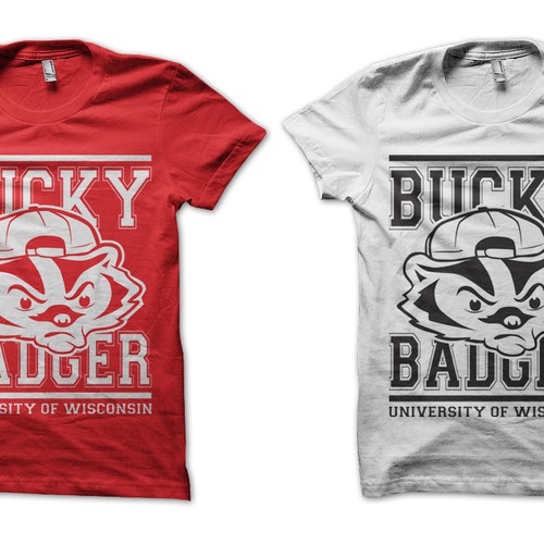 Wisconsin Badgers Tshirt Design Design por Asmarasenja